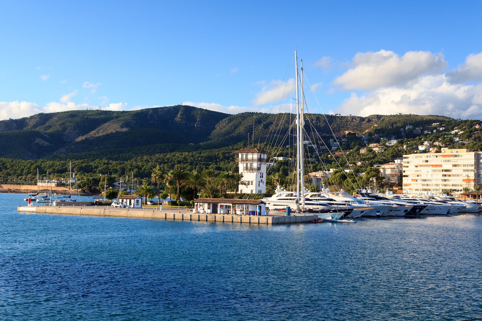 Puerto Portals in Portals Nous and Mediterranean Sea Majorca Spain